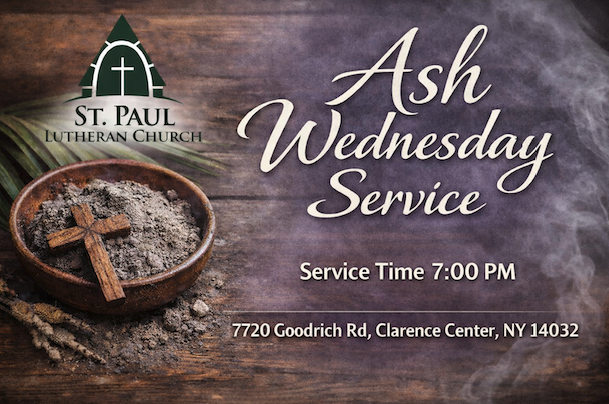Read more about the article Ash Wednesday Service at St. Paul Lutheran Church