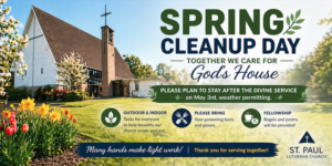 Spring Clean Up Day for Lutheran Churches in Clarence NY