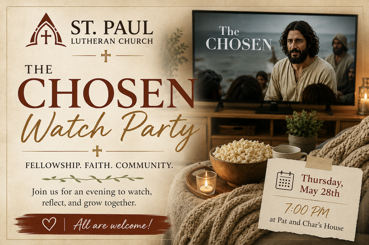 Read more about the article Join St Paul Lutheran Church for the Chosen Watch Party