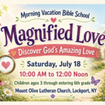 Morning Vacation Bible School in Lockport NY at Mount Olive Lutheran Church